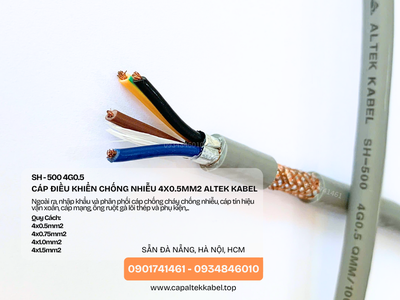 Đà Nẵng, Hà Nội phân phối cáp điều khiển chống nhiễu 4x0.5 Altek Kabel 3