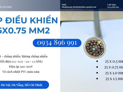 Cáp Điều Khiển Chống Nhiễu 25x0.75 Phân Phối Long An, Bình Dương, Cần Thơ 1