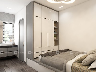 Combo Giường Tủ Gỗ Công Nghiệp MDF Tối Ưu Không Gian 1