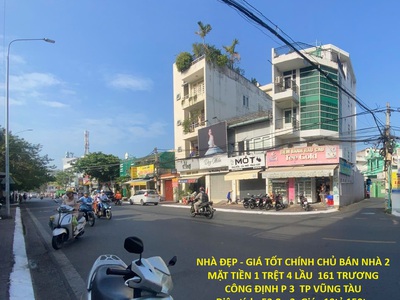 Nhà đẹp - giá tốt chính chủ bán nhà 2 mặt tiền 1 trệt 4 lầu  161 trương công định p 3  tp vũng tàu 0