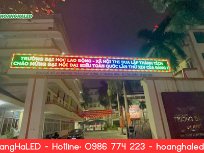 Dự Án Màn Hình LED P10 Tại Đại Học Lao Động   Xã Hội  Yên Hòa, Hà Nội 0