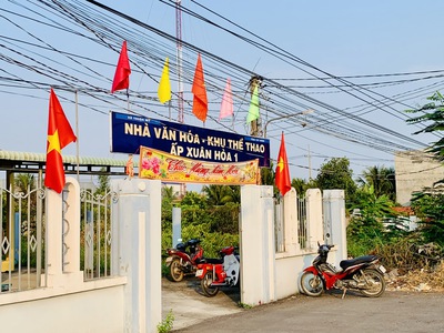 Bán đất thổ cư 124,4m  xã thanh vĩnh đông, châu thành, long an sổ hồng riêng 1