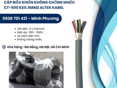 Dây cáp điện không chống nhiễu CT-500 6x0.5mm2 Altek Kabel hỗ trợ giao toàn quốc 0