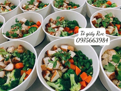 Tô giấy trắng đựng đồ ăn tiện lợi 1