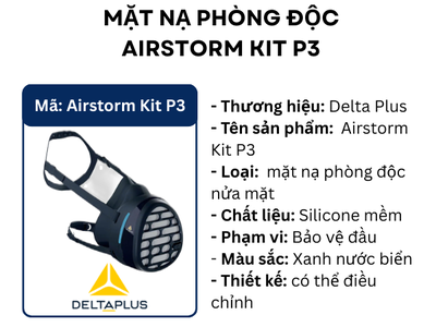 Bộ mặt nạ phòng độc AIRSTORM KIT P3   Giải pháp an toàn cho nhà xưởng và công nhân 0