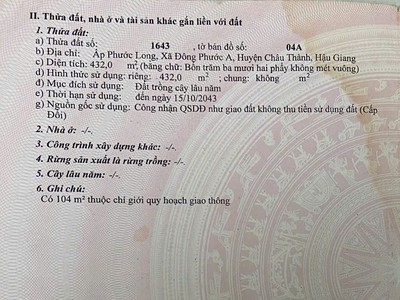 Đất đẹp   giá tốt    chính chủ cần bán tại tl 925, xã đông phước a, huyện châu thành 0