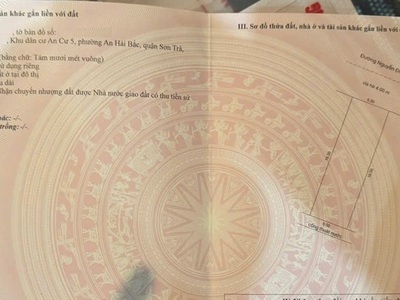 Cần bán lô đất 80m2 đường 7m5 Nguyễn Đức An, Sơn Trà sát Vương Thừa Vũ 1