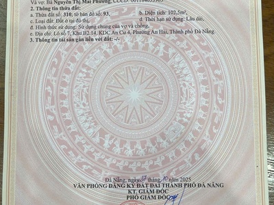 Bán đất 102.5m2 tặng nhà cấp 4 đường 7m5 Hoàng Bích Sơn gần ngay biển Mỹ Khê Đà Nẵng 2