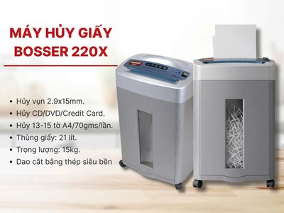 Máy hủy giấy BOSSER 220X 0