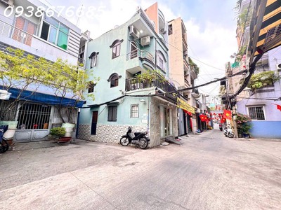 Bán nhà 3 tầng mặt tiền hẻm xe tải đ.hai bà trưng, quận 3 - dt 64m2 - nhà 2 mt trước sau thoáng- 0