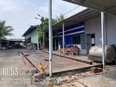 Xưởng kcn tân phú trung   quỹ đất lớn 4.000m  đóng thuế 1 lần 1
