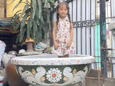 Cơ sở chậu hoa Thế Sơn - chậu hoa dán sành sứ - chậu khảm sành - cẩn miễng 2