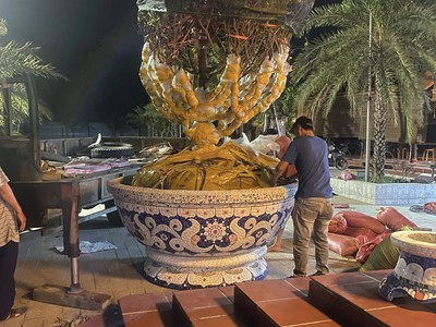 Cơ sở chậu hoa Thế Sơn - chậu hoa dán sành sứ - chậu khảm sành - cẩn miễng 11