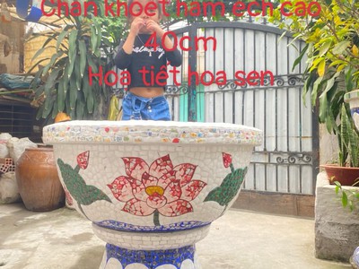 Chậu hoa - chậu khảm sành - dán miểng 0933181317 hàng thủ công mỹ nghệ thủ đức tphcm 10