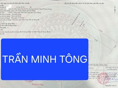 Bán đất khu a2 phương trang đường - đường trần minh tông 1