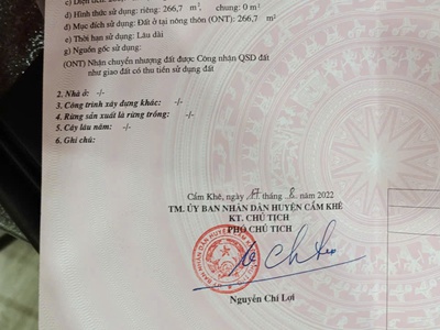 Chính chủ cần bán lô đất đẹp tại xã đồng lương   huyện cẩm khê   tỉnh phú thọ 2