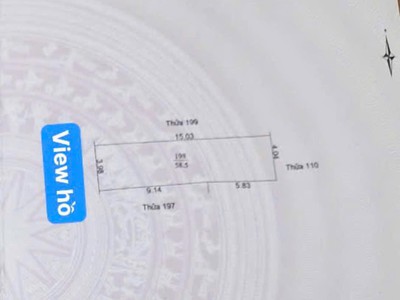 Bán lô đất mặt sông, gần cầu Chữ Y, phường Ngọc Châu, TP HD, 58.5m2, mt gần 4m, 1.9x tỷ 1