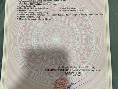 Sỉ 3 nền đất  4x14.5  hxh 1/ ngắn thạnh lộc 43, quận 12 giá tốt đầu tư. 2