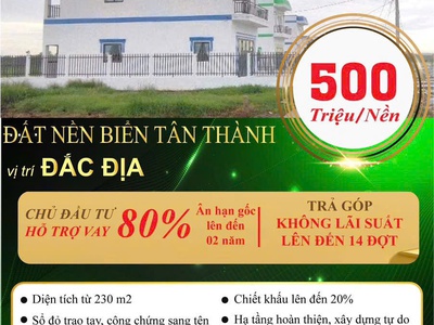 Đất nền biển tân thành    ưu đãi cực khủng đến 20. 0