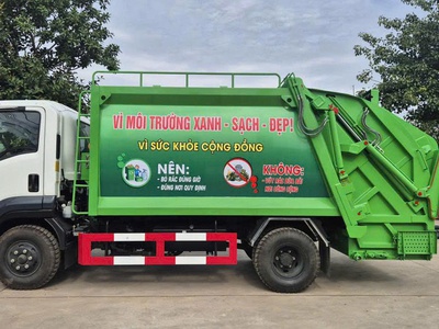 Xe chuyên dụng thiết bị môi trường : xe cuốn ép rác Isuzu 9 khối đời 2026 3