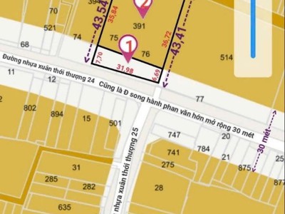 Bán nhà mặt tiền 32x44m giá 50 tỷ đường xuân thới thượng 24 2