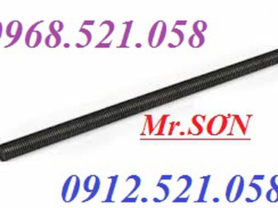 Thanh ty ren thép ren ngược M12 dài 1 mét Thanh Trì 0968521058 Thanh Sơn có đai ốc ren trái M12 thép 4