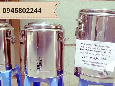 Bình inox cách nhiệt hai lớp chất lượng cao 19