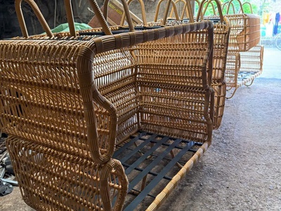 Bàn ghế sofa tổ yến nhựa giả mây 1