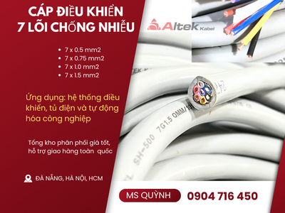 Cáp DVV 7x0.5, 7x0.75, 7x1.0, 7x1.5 Đà Nẵng, Hà Nội, Huế 2