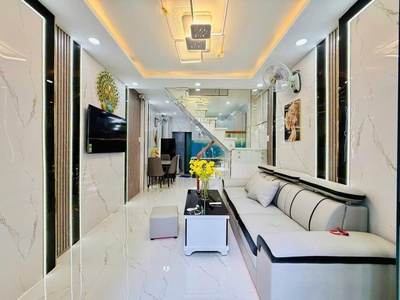 Nhà mới rất đẹp full nội thất cao cấp 1 lầu đông hưng thuận q12 0