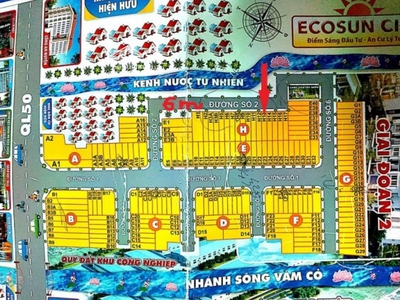 Đất nền dự án kdc eco sun city  tại đường quốc lộ 50, thị trấn cần đước,  cần đước, long an. 1