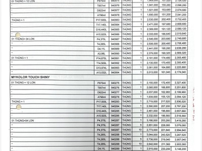 Cung cấp sơn Gốc trắng Boss BBlon, Mykorlor Touch, Mykorlor Grand, Spec Hello 14