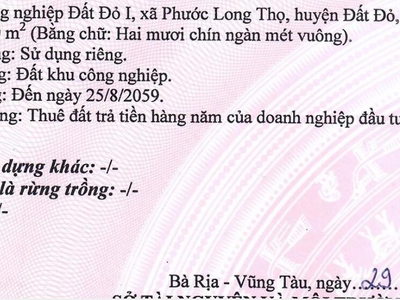 Bán 3 lô đất KCN ĐẤT ĐỎ 1 1