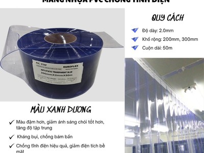 Màng Nhựa PVC Chống Tĩnh Điện Tiêu Chuẩn   Xanh Ngọc   Xanh Dương 0