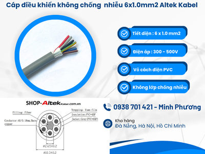 Cáp tín hiệu Altek Kabel không chống nhiễu 6x1.0mm2 Đà Nẵng, Bình Định, Gia Lai 1