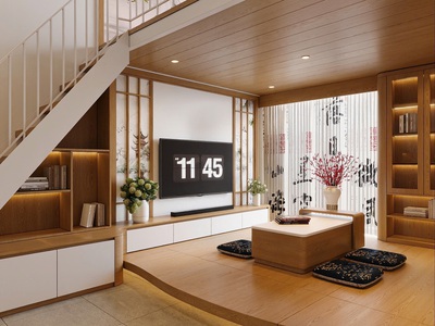 Cho thuê căn hộ 1PN 1 Sun Urban City Hà Nam 45m thiết kế thông tầng, view hồ đẹp, full nội thất 3