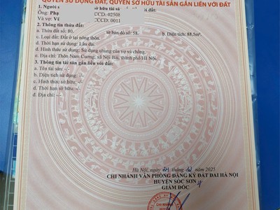 Cần bán bán đất sổ đỏ chính chủ vị trí đắc địa tại thôn nam cương, huyện sóc sơn, hà nội 0