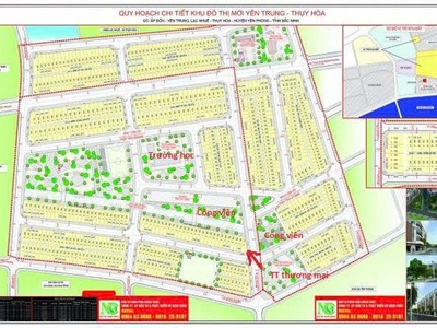 Bán lô đất 3 mặt tiền thuộc khu đô thị yên trung, thụy hòa, yên phong, bắc ninh 2