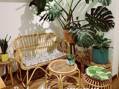 Sofa mây tay cuộn hiện đại 3