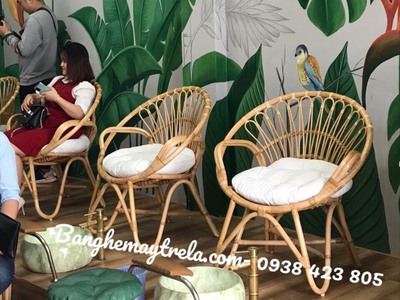 Ghế mây tre đan cho nail, spa 2