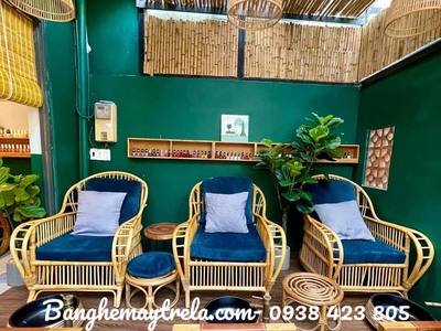 Ghế mây tre đan cho nail, spa 3