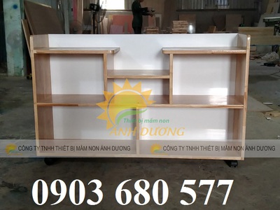 Tủ kệ gỗ mầm non cho trẻ nhỏ sử dụng, an toàn, chất lượng 0