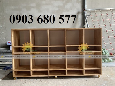 Tủ kệ gỗ mầm non cho trẻ nhỏ sử dụng, an toàn, chất lượng 1