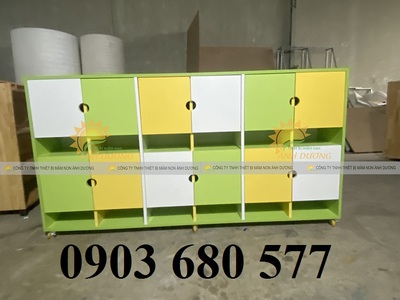 Tủ kệ gỗ mầm non cho trẻ nhỏ sử dụng, an toàn, chất lượng 5