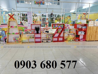 Tủ kệ gỗ mầm non cho trẻ nhỏ sử dụng, an toàn, chất lượng 6