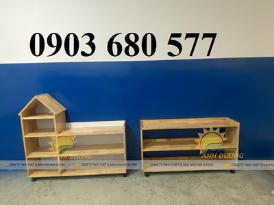 Tủ kệ gỗ mầm non cho trẻ nhỏ sử dụng, an toàn, chất lượng 8