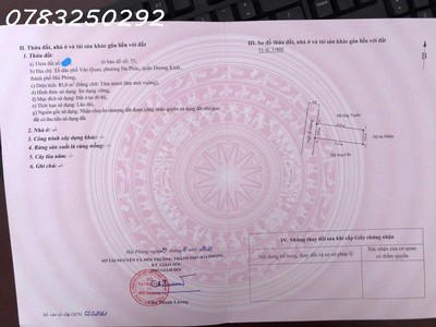 Chính chủ cần bán lô đất đẹp vân quan đa phúc dương kinh hải phòng 2