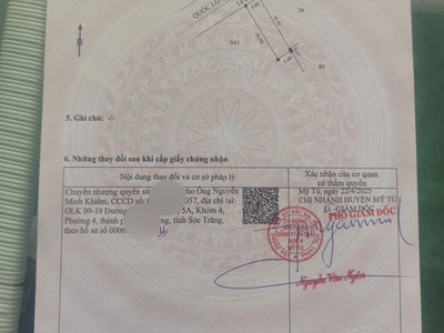 Chính chủ cần bán 2 thửa đất liền kề   mặt tiền quốc lộ quản lộ phụng hiệp 1