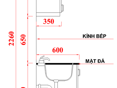 Tủ Bếp Gỗ Chữ I Nhỏ Gọn   Thi Công Theo Yêu Cầu Chuẩn Xưởng 1