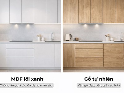 Tủ Bếp Gỗ Chữ I Nhỏ Gọn   Thi Công Theo Yêu Cầu Chuẩn Xưởng 4